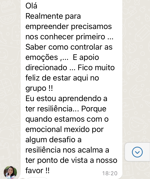 Depoimento resiliência — Comunidade FOCO